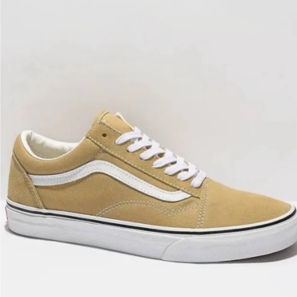 Vans Old Skool Suede Sneakers in Tan with White Stripe